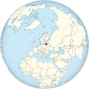 Lithuania on the globe (Europe centered).svg