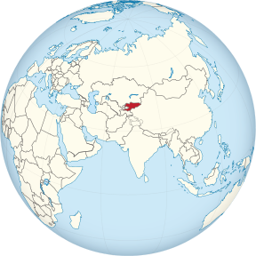 Kyrgyzstan on the globe (Eurasia centered).svg